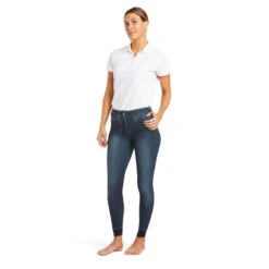 Ariat Women's Halo Denim Knee Patch Breech -Equinora Fashion Shop 10035311 Ariat wms halo.denim .kp .brch wash.1 4