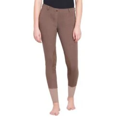 TuffRider Ladies Starter Lowrise Pull On Knee Patch Breeches 32 TuffRider Ladies Starter Lowrise Pull On Knee Patch Breeches -Equinora Fashion Shop 100566 479 798 lava brown 2