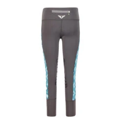 TuffRider Children's Artemis EquiCool Riding Tights -Equinora Fashion Shop 100914 504 26 charcoal print 2