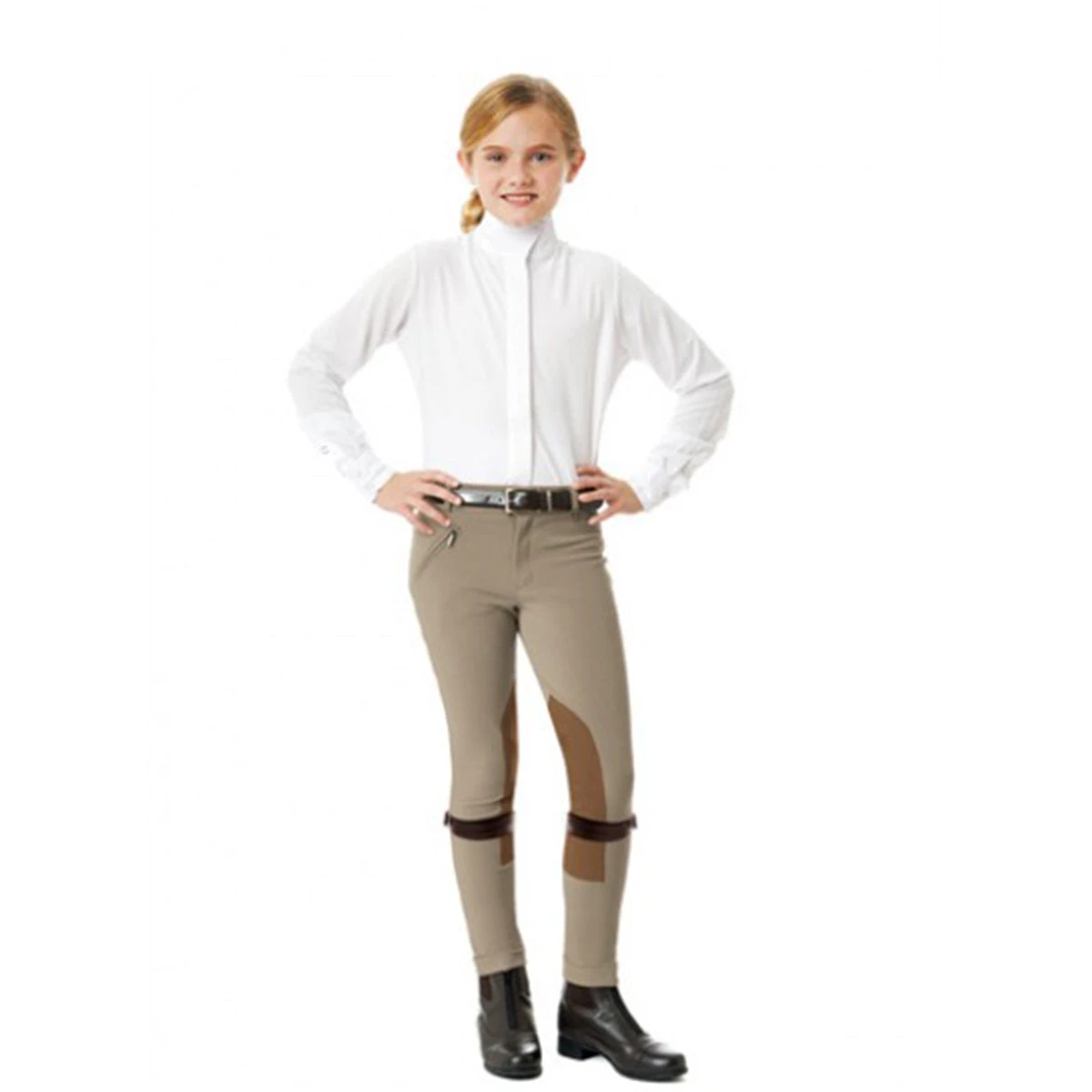 Ovation Child's Euroweave Front Zip Jodhpurs 1 Ovation Child's Euroweave Front Zip Jodhpurs
