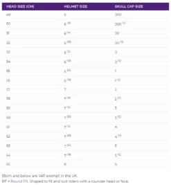 Charles Owen Ayr8 Plus Leather Look - Custom Helmet -Equinora Fashion Shop COsizechart 89713865 3dcc 4bf3 8652 1a2c0174a582