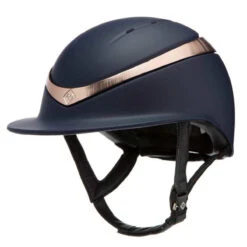 Charles Owen Halo Luxe With MIPS - Custom Helmet -Equinora Fashion Shop Charles.Owen Halo.Luxe Midnight.Matte .Rose .Gold