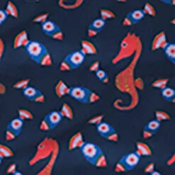 Essex Classics Girls "Seahorsin' Around" Talent Yarn Wrap Collar Long Sleeve Show Shirt -Equinora Fashion Shop EC SRG48 W1 GRL WRAP LS SeahorsinArnd Swatch