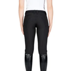 Equiline Women's X Shape Knee Grip Breech -Equinora Fashion Shop EQline 181 N08674 XShapeKG Black Back