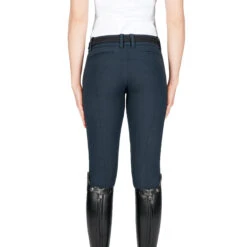Equiline Women's X Shape Knee Grip Breech -Equinora Fashion Shop EQline 181 N08674 XShapeKG Blue Back
