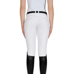Equiline Women's X Shape Knee Grip Breech -Equinora Fashion Shop EQline 181 N08674 XShapeKG White Back