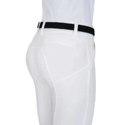 Equiline Women's X Shape Knee Grip Breech -Equinora Fashion Shop EQline 181 N08674 XShapeKG White Closeup