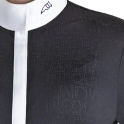 Equiline Women's CindraC Long Sleeve Show Shirt -Equinora Fashion Shop EQline CindraC.LS .Show .Shirt Blue Detail