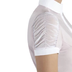 Equiline Women's GinnyG Competition Polo With Microstuds -Equinora Fashion Shop EQline GinnyG.Show .Polo .Microstuds Violet.Ice Side