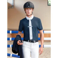 Equiline Men's CeliraC Competition Polo -Equinora Fashion Shop EQline H00540 CeliraC Blue IRL