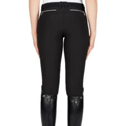 Equiline Women's Ash Riding Breeches With X-Grip Knee Patch 27 Equiline Women's Ash Riding Breeches With X-Grip Knee Patch -Equinora Fashion Shop EQline N08698 Ash.XGripKP Black Back