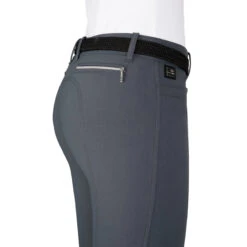 Equiline Women's Ash Riding Breeches With X-Grip Knee Patch 34 Equiline Women's Ash Riding Breeches With X-Grip Knee Patch -Equinora Fashion Shop EQline N08698 Ash.XGripKP Grey Detail