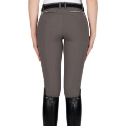 Equiline Women's Ash Riding Breeches With X-Grip Knee Patch 39 Equiline Women's Ash Riding Breeches With X-Grip Knee Patch -Equinora Fashion Shop EQline N08698 Ash.XGripKP Marsh Back
