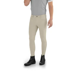 EGO 7 Men's Jumping EJ Knee Patch Breeches -Equinora Fashion Shop Ego7 Jumping.EJ .For .Men Beige Front
