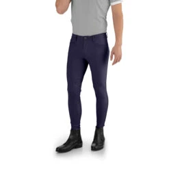 EGO 7 Men's Jumping EJ Knee Patch Breeches -Equinora Fashion Shop Ego7 Jumping.EJ .For .Men Navy Front