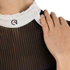 EGO 7 Women's Nina Long Sleeve Show Shirt 19 EGO 7 Women's Nina Long Sleeve Show Shirt -Equinora Fashion Shop Ego7 Womens.Nina .LS .Show .Shirt Navy Detail