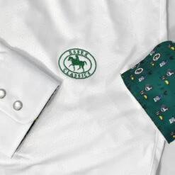 Essex Classics Ladies "Cock-a-Doodle-Do" Talent Yarn Straight Collar Long Sleeve Show Shirt 16 Essex Classics Ladies "Cock-a-Doodle-Do" Talent Yarn Straight Collar Long Sleeve Show Shirt -Equinora Fashion Shop Essex.Classics Cock a doodle do Show.Shirt ESL35 W3 Green.Roosters 00