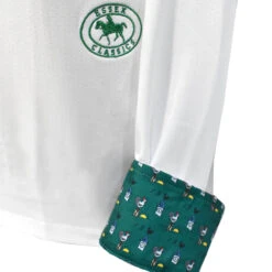 Essex Classics Ladies "Cock-a-Doodle-Do" Talent Yarn Straight Collar Long Sleeve Show Shirt 17 Essex Classics Ladies "Cock-a-Doodle-Do" Talent Yarn Straight Collar Long Sleeve Show Shirt -Equinora Fashion Shop Essex.Classics Cock a doodle do Show.Shirt ESL35 W3 Green.Roosters Swatch 01