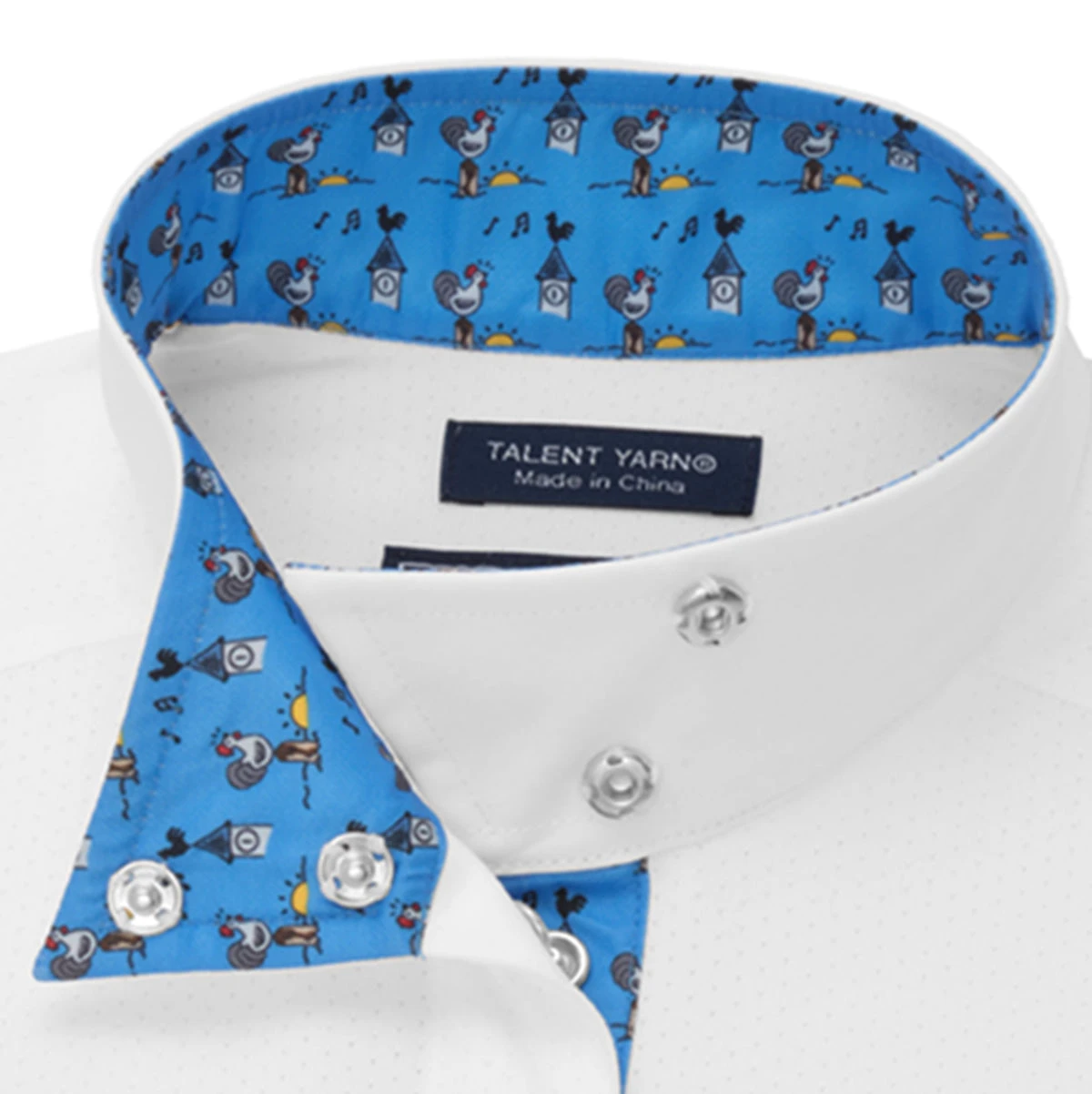 Essex Classics Girls "Roosters" Talent Yarn Wrap Collar Long Sleeve Show Shirt 2 Essex Classics Girls "Roosters" Talent Yarn Wrap Collar Long Sleeve Show Shirt - Image 2