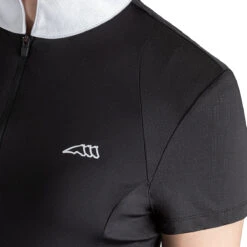 Equiline Women's CellaC Competition Polo Shirt 5 Equiline Women's CellaC Competition Polo Shirt -Equinora Fashion Shop H00870 EQline CellaC Black Detail