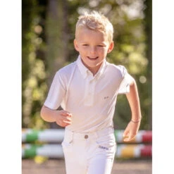 Jump'in Boy's Short Sleeve Gaston Competition Polo Shirt -Equinora Fashion Shop Jump.In Boys.Gaston.Polo .Show .Shirt White