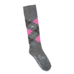 USG Karo Socks 32 USG Karo Socks -Equinora Fashion Shop KARO KL.USG Socks Grey.Rose Front