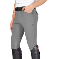 Vestrum Men's San Diego Knee Patch Breeches -Equinora Fashion Shop M1015 65002 Vestrum San.Diego Mid.Grip .KP .Regular.Fit .Breech Medium.Grey 01