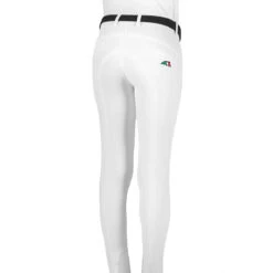 Equiline Girl's JinaK Knee Patch Breeches 13 Equiline Girl's JinaK Knee Patch Breeches -Equinora Fashion Shop N05021 EQline JinaK White Back