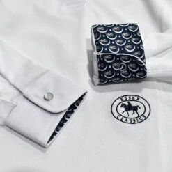 Essex Classics Ladies "Owls" Talent Yarn Wrap Collar Long Sleeve Show Shirt -Equinora Fashion Shop SRL44 W1 02