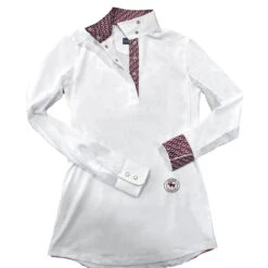 Essex Classics Ladies "Owls" Talent Yarn Wrap Collar Long Sleeve Show Shirt -Equinora Fashion Shop SRL44 W2 02