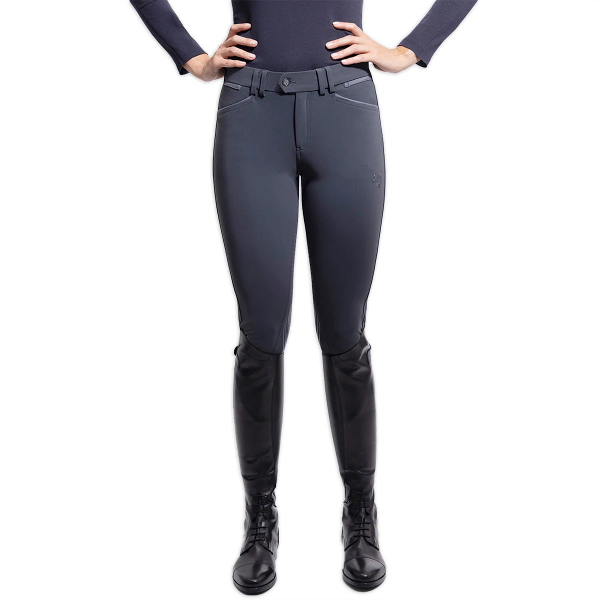Samshield Women's Mathilde Satin Knee Patch Breeches 1 Samshield Women's Mathilde Satin Knee Patch Breeches