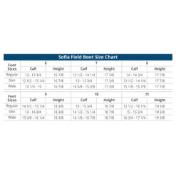 Ovation Ladies Sofia Black Field Boot 5 Ovation Ladies Sofia Black Field Boot -Equinora Fashion Shop SofiaFieldBoots SizeChart