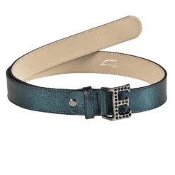 Equiline GrueG Fancy Leather Belt 9 Equiline GrueG Fancy Leather Belt -Equinora Fashion Shop T11372 Grueg Fancy.Leather.Belt Equiline Green.Beetle 01