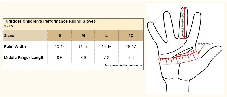 TuffRider Children's Performance Riding Gloves 8 TuffRider Children's Performance Riding Gloves - Image 8