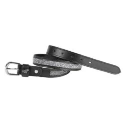 USG Mosaik Belts -Equinora Fashion Shop UB010 KL.USG Mosaik.Belt Blk.w.Silver Front