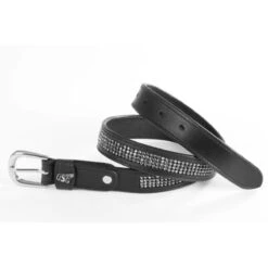 USG Princess Belts 5 USG Princess Belts -Equinora Fashion Shop UB020 KL.USG Princess.Belt Blk.w.Grey .Crystals Front