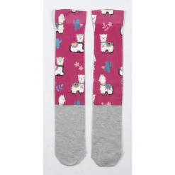 USG Happy Print Soft Socks -Equinora Fashion Shop US3000 KL.USG Happy.Print .Socks Pink.Alpaca Front
