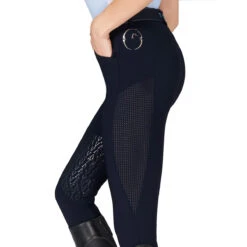 Vestrum Women's Ischia Knee Grip Breeches -Equinora Fashion Shop Vestrum Ischia.Knee .Patch .Breeches Navy Mesh