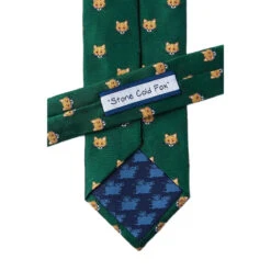 Wild Attire Inc. Stone Cold Fox Green Silk Tie -Equinora Fashion Shop WIild.Attire.Inc green silk stone cold fox AL301553 03