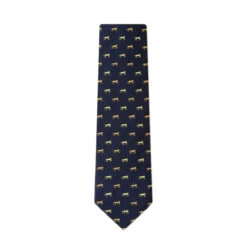 Wild Attire Inc. Hold Your Horses Navy Blue Silk Tie -Equinora Fashion Shop Wild.Attire.Inc navy blue silk hold your horses AL301488 1