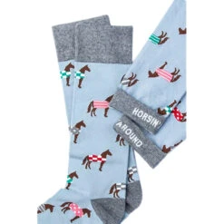 Wild Attire Inc. Horsin' Around Carded Cotton Socks 12 Wild Attire Inc. Horsin' Around Carded Cotton Socks -Equinora Fashion Shop Wild.Attire.Inc pale blue carded cotton horsin around 02