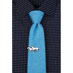 Wild Attire Inc. Wild Horses Antiquated Silver Metal Tie Bar -Equinora Fashion Shop antiqued silver metal wild horses 03