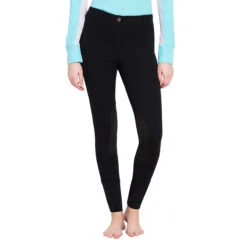 TuffRider Ladies Starter Lowrise Pull On Knee Patch Breeches 22 TuffRider Ladies Starter Lowrise Pull On Knee Patch Breeches -Equinora Fashion Shop black2 21367.1583511667.1280.1280