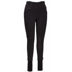 TuffRider Ladies Unifleece Pull-On Winter Breeches -Equinora Fashion Shop black front 18172.1588623839.1280.1280