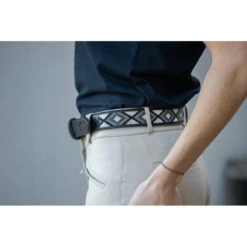 Penelope Pearl Belt -Equinora Fashion Shop ceinture pearl noir blanc