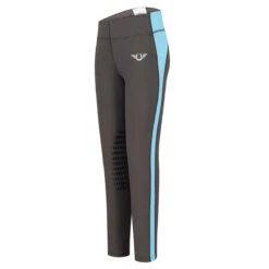 TuffRider Children's Ventilated Schooling Tights 24 TuffRider Children's Ventilated Schooling Tights -Equinora Fashion Shop charcoal neonblue 95595.1583525668.1280.1280