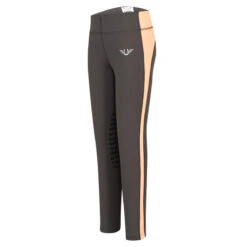 TuffRider Children's Ventilated Schooling Tights 33 TuffRider Children's Ventilated Schooling Tights -Equinora Fashion Shop charcoal neonpeach 04407.1583525669.1280.1280