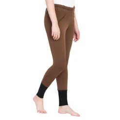 TuffRider Ladies Unifleece Pull-On Winter Breeches -Equinora Fashion Shop chocolate2 88448.1588623838.1280.1280