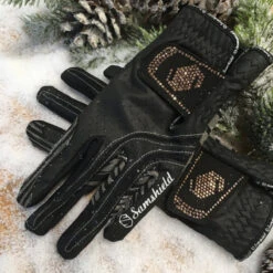 Samshield V Skin Swarovski Gloves- Rose Gold Crystals -Equinora Fashion Shop gloveblack 17806.1586355543.1280.1280