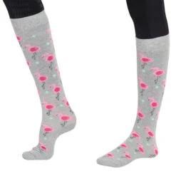 TuffRider Ladies Flamingo/Boat/Horse Knee Hi Socks -Equinora Fashion Shop jpc tr ladies boat.flamingo.horse .socks 3